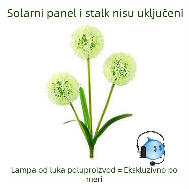 Solarna LED vrtna svjetiljka s oblikom mladog luka, IP65 vodootporna, daljinski upravljač, vanjsko krajobrazno osvjetljenje