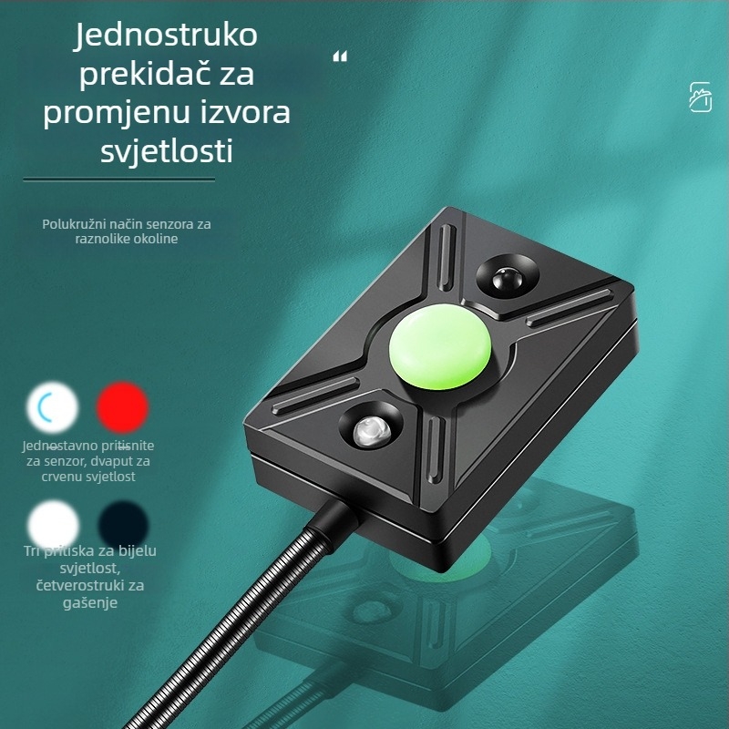 LED lampica za mamce s indukcijskim hranjenjem za noćni ribolov – punjiva, ABS kućište