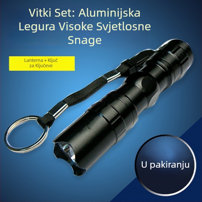 Kompaktna LED svjetiljka, izdržljiva i prijenosna, 3W, 1.5V, domet 10 m