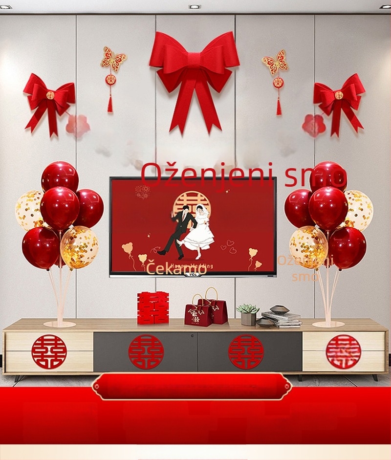 Dekor zidne svadbe od netkanog materijala – Xi znak, za dnevni boravak i spavaću sobu, brend Aili Sha, šifra 0178