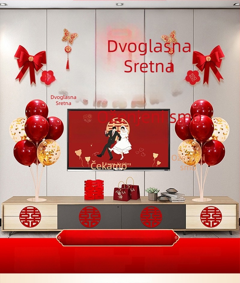 Dekor zidne svadbe od netkanog materijala – Xi znak, za dnevni boravak i spavaću sobu, brend Aili Sha, šifra 0178