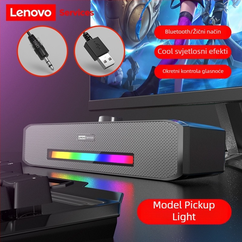 Lenovo B02 USB napajani stereo zvučnik s Bluetooth 4.0, izlaz 3W, 40Hz-20kHz, 2 zvučnika