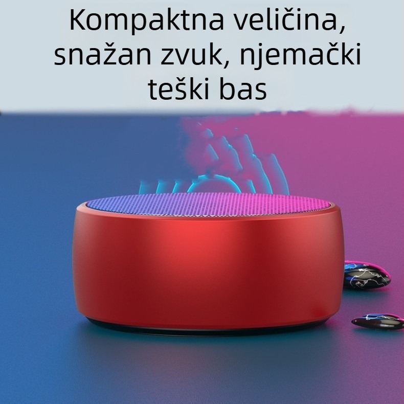 Bluetooth 5.0 prenosni zvučnik 5W, ugrađena baterija 300–500mAh, IPX5 vodootporan, Bluetooth 5.0, frekvencijski raspon 60 Hz–15 kHz