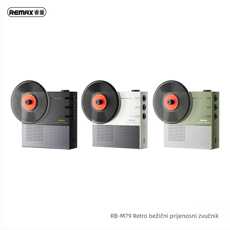 Retro Bluetooth stolni zvučnik s ugrađenom baterijom 1000–1200mAh, izlaz 5W, frekvencijski raspon 30Hz–15kHz, domet 10 m