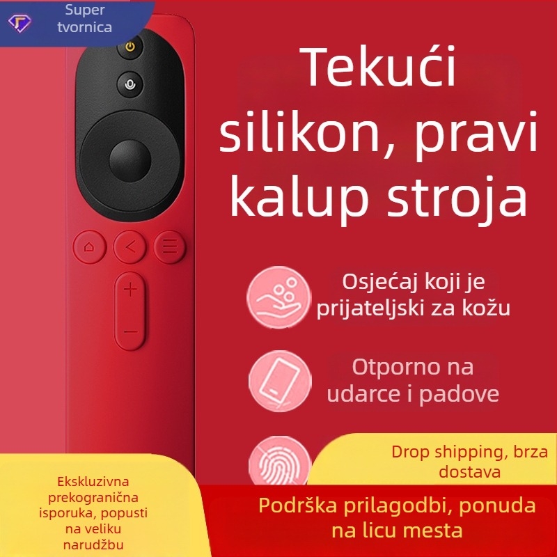 Zaštita daljinskog upravljača za Xiaomi TV – silikon, modernog minimalističkog stila, kompatibilna s 4 generacije Mi TV daljinskih upravljača