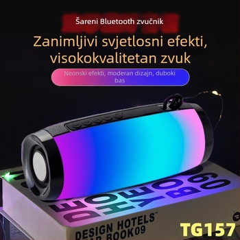 TG157 Bluetooth zvučnik – Bluetooth 5.0, 10W izlaz, ugrađena baterija 1200-2000mAh, USB/TF/AUX reproduciranje, LED lampice