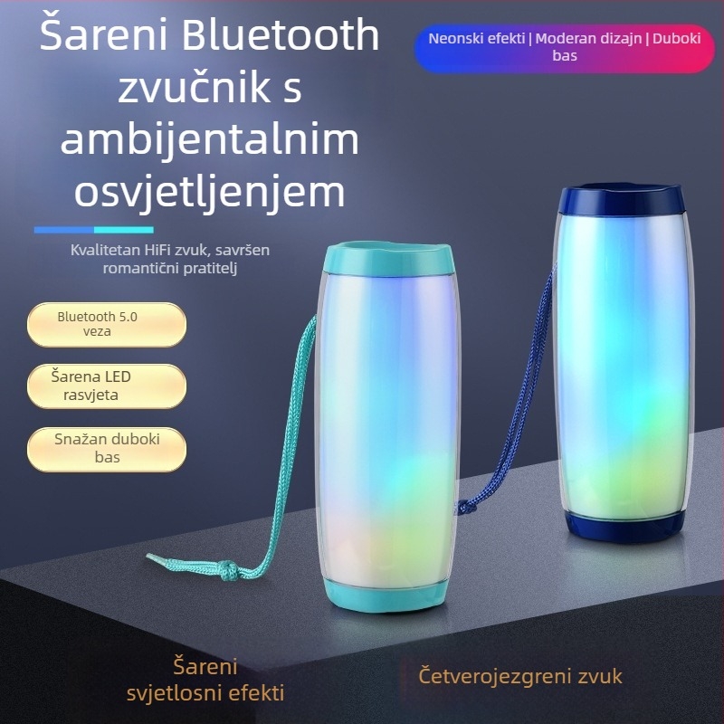 TG157 Bluetooth zvučnik – Bluetooth 5.0, 10W izlaz, ugrađena baterija 1200-2000mAh, USB/TF/AUX reproduciranje, LED lampice
