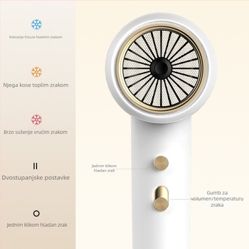 K2 sušilo za kosu za kućnu i profesionalnu upotrebu, 2400W, 220V, hladan/topli zrak, zaštita od pregrijavanja