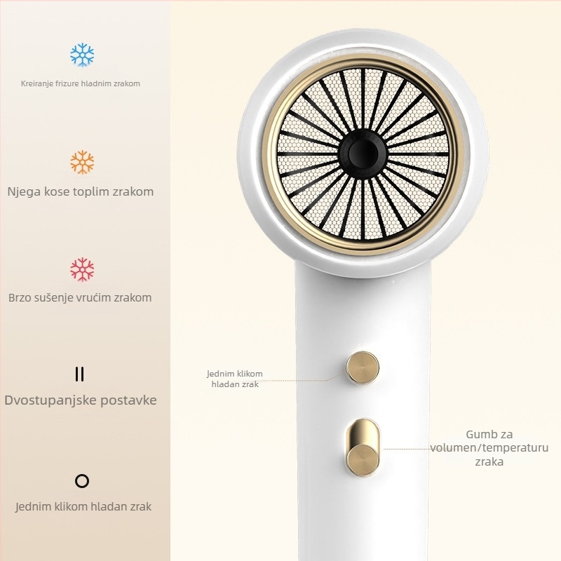 K2 sušilo za kosu za kućnu i profesionalnu upotrebu, 2400W, 220V, hladan/topli zrak, zaštita od pregrijavanja