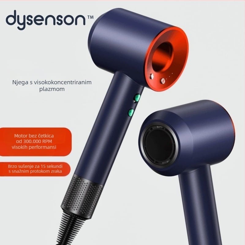 HD8 sušilo za kosu, bez četkica motor, 1600 W, regulacija temperature (hladno/toplo), negativni ioni, zaštita od pregrijavanja, 220 V