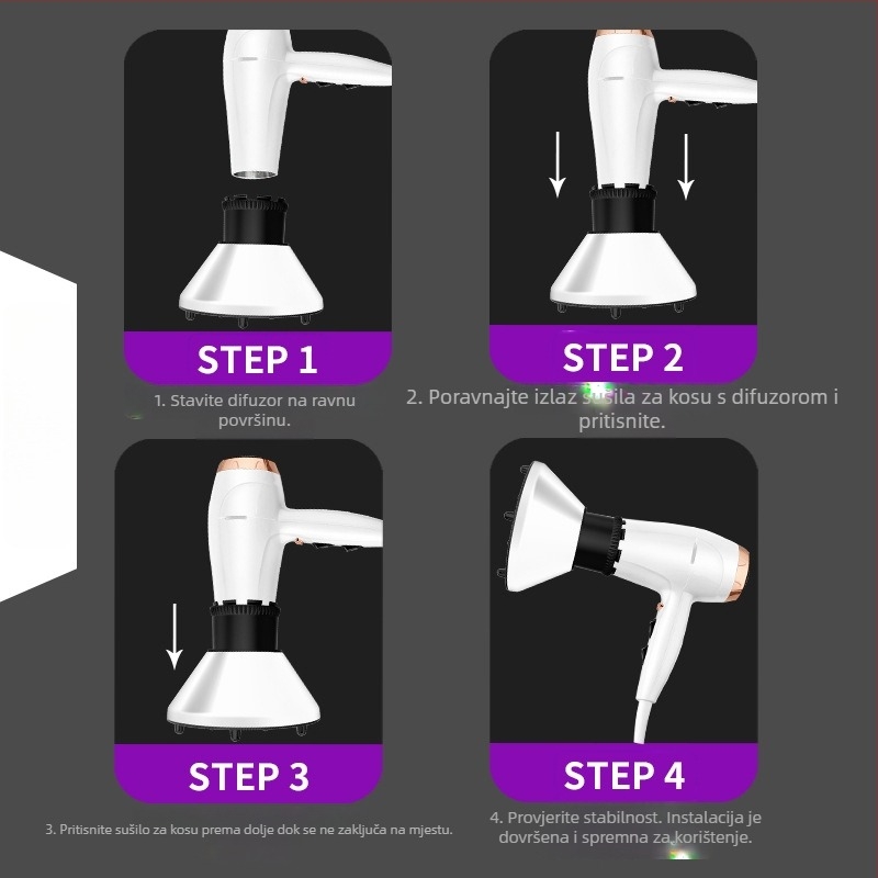 Dodaci dio za sušilo za kosu za kovrče, univerzalni interfejs, model G9, materijal PC, težina 0,23 kg, KUCHITE