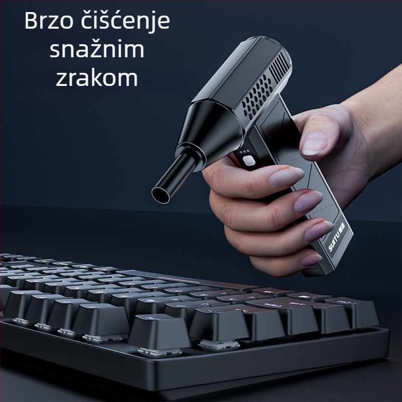 Automobilski ventilator s motorom bez četkica, ručni, visokou brzinskim turbo, 160W, model ST-8113, sve-u-jedno puhvanje i usisavanje prašine