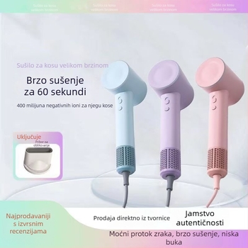 Sušilo za kosu bez lopatica, negativni ioni, 1600W, motor bez četkica, 220V