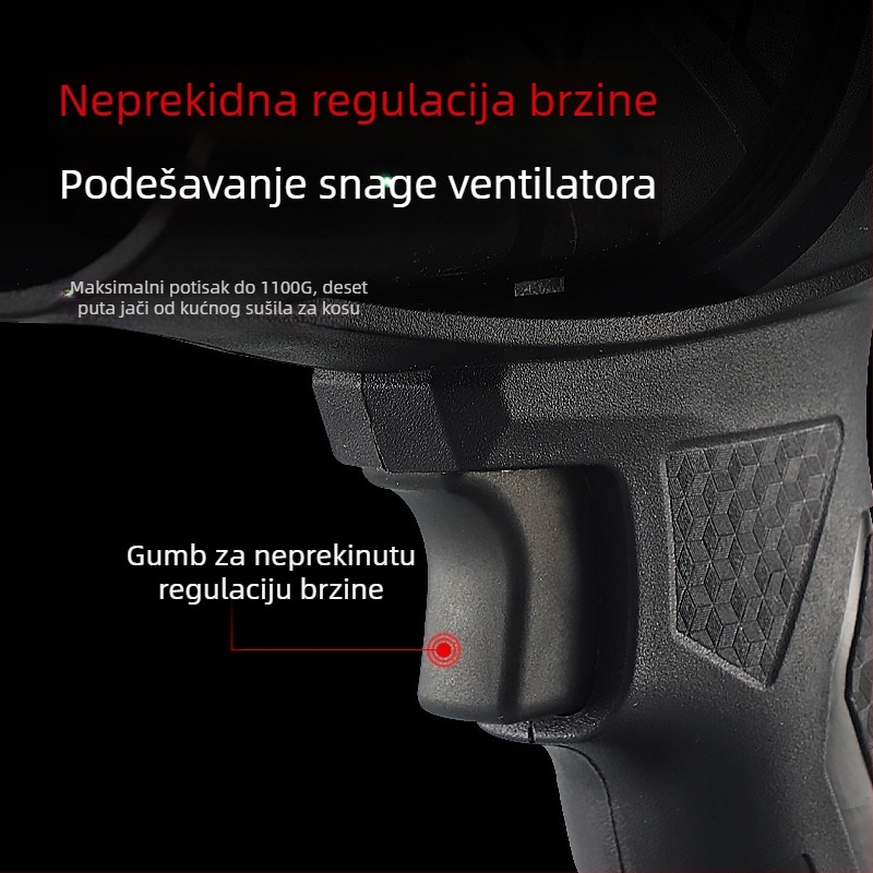 Bežični ručni puhač prašine, litijeva baterija, 21V, industrijskog razreda ventilator