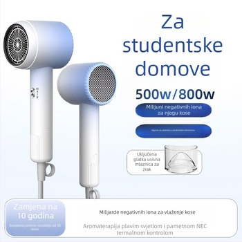 Sušilo za kosu za domski smještaj — 800W, motor bez četkica, 220V, 3 brzine protoka zraka, nastavak s jednim difuzorom