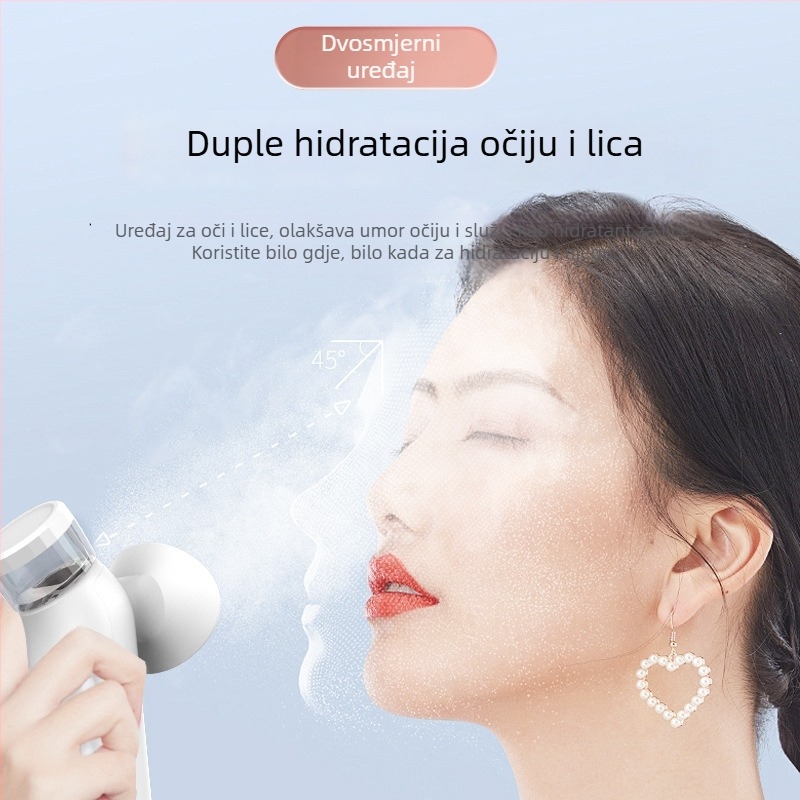 NINE BEAUTY uređaj za njegu očiju – nano sprej za hidrataciju, ručni masažer za oči s toplom kompresijom, IPX5 vodootporno, ugrađena baterija 300–500 mAh, kućna upotreba