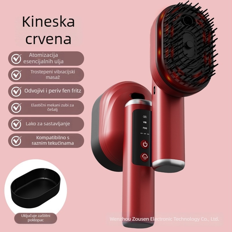 Električni masažer za glavu s masiranjem meridijana vlasišta, sprej za rast kose i tekućine - Model Dys-15, 3. brzina, za sve uzraste, izlazak 2025