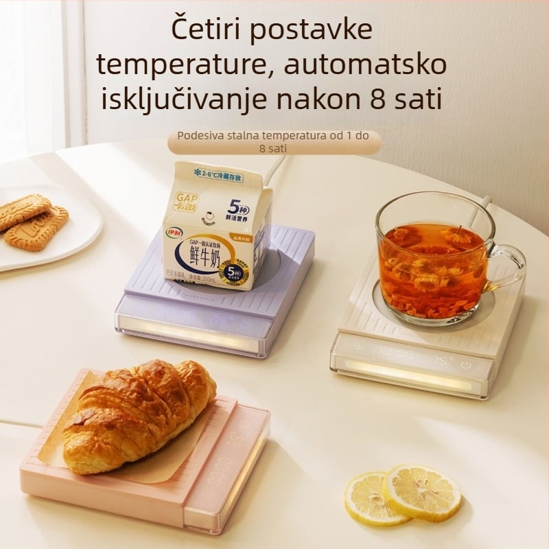 Zagrijavajuća podložna za šalice s PTC grijačem, napajanje iz mreže 220V, 50W