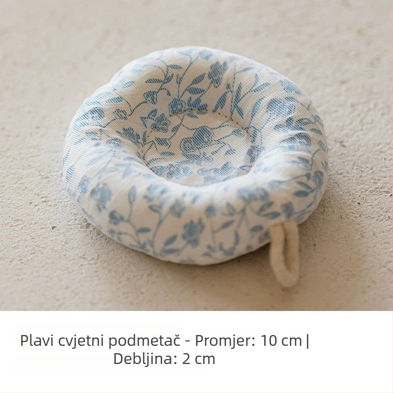 Japanski stil podmetača za čajnik od pamukasto-lanene tkanine, debeli zaštitni sloj protiv opeklina, kružni podmetač za šalice i podmetač za mlijeko, ručna izrada