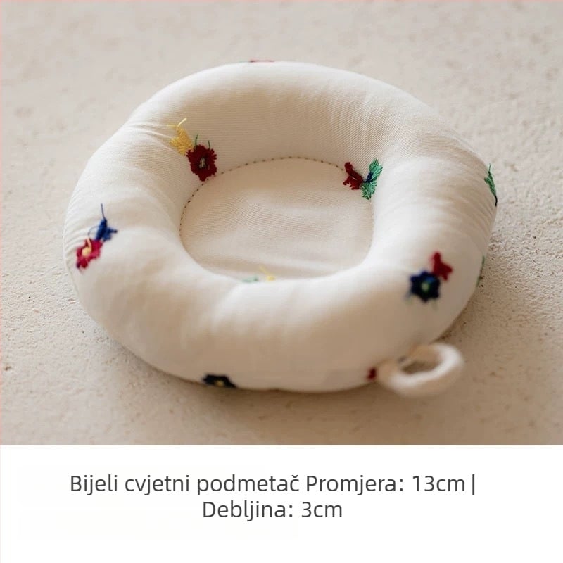 Japanski stil podmetača za čajnik od pamukasto-lanene tkanine, debeli zaštitni sloj protiv opeklina, kružni podmetač za šalice i podmetač za mlijeko, ručna izrada