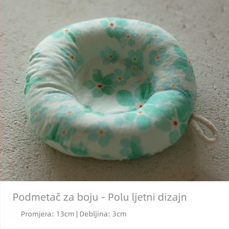 Japanski stil podmetača za čajnik od pamukasto-lanene tkanine, debeli zaštitni sloj protiv opeklina, kružni podmetač za šalice i podmetač za mlijeko, ručna izrada