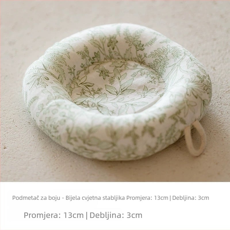 Japanski stil podmetača za čajnik od pamukasto-lanene tkanine, debeli zaštitni sloj protiv opeklina, kružni podmetač za šalice i podmetač za mlijeko, ručna izrada