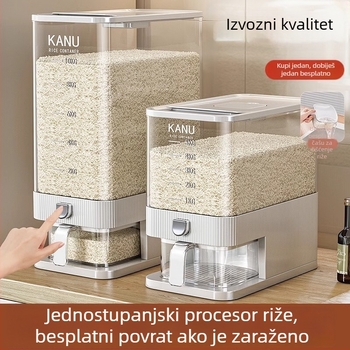 Kutija za skladištenje riže, zapečaćena, PET plastika, kapacitet 7–8 L, otporna na insekte i vlagu