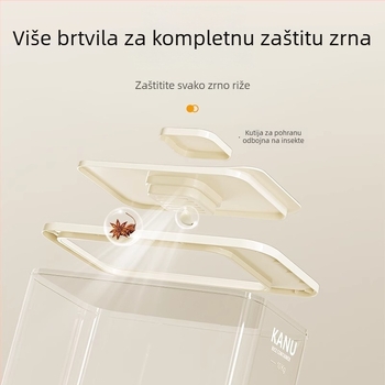 Kutija za skladištenje riže, zapečaćena, PET plastika, kapacitet 7–8 L, otporna na insekte i vlagu