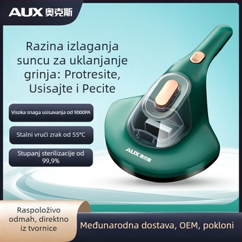 Ručni usisavač protiv grinja s UV sterilizacijom i ciklonskim nastavkom, kabelski, duljina kabela oko 4 m, posuda za prašinu iznad 0,4 L