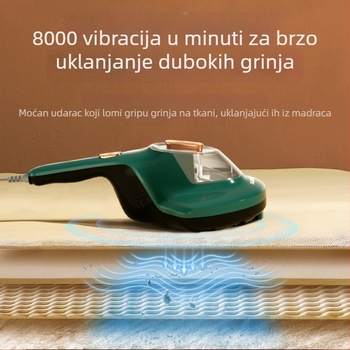 Ručni usisavač protiv grinja s UV sterilizacijom i ciklonskim nastavkom, kabelski, duljina kabela oko 4 m, posuda za prašinu iznad 0,4 L