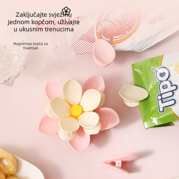 Magnetski zatvarač za vrećice sa grickalicama – otporan na vlagu, 3D dizajn, očuvanje hrane