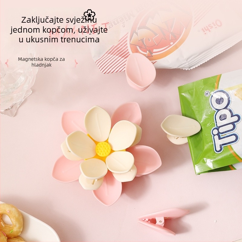 Magnetski zatvarač za vrećice sa grickalicama – otporan na vlagu, 3D dizajn, očuvanje hrane