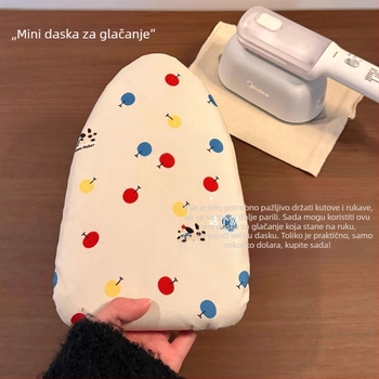 Ručna daska za glačanje s jastučićem od pamuka – ABS ploča, jastučić od presovanog pamuka, navlaka otporna na visoke temperature, rukavice protiv opeklina