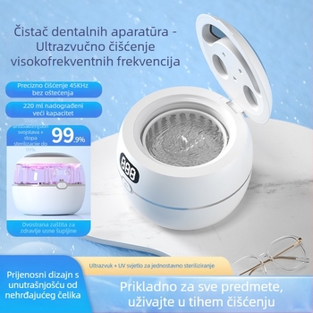 Ultrazvučni čistač proteza uz UV sterilizaciju, 25 W, 110–220 V, kapacitet do 300 ml