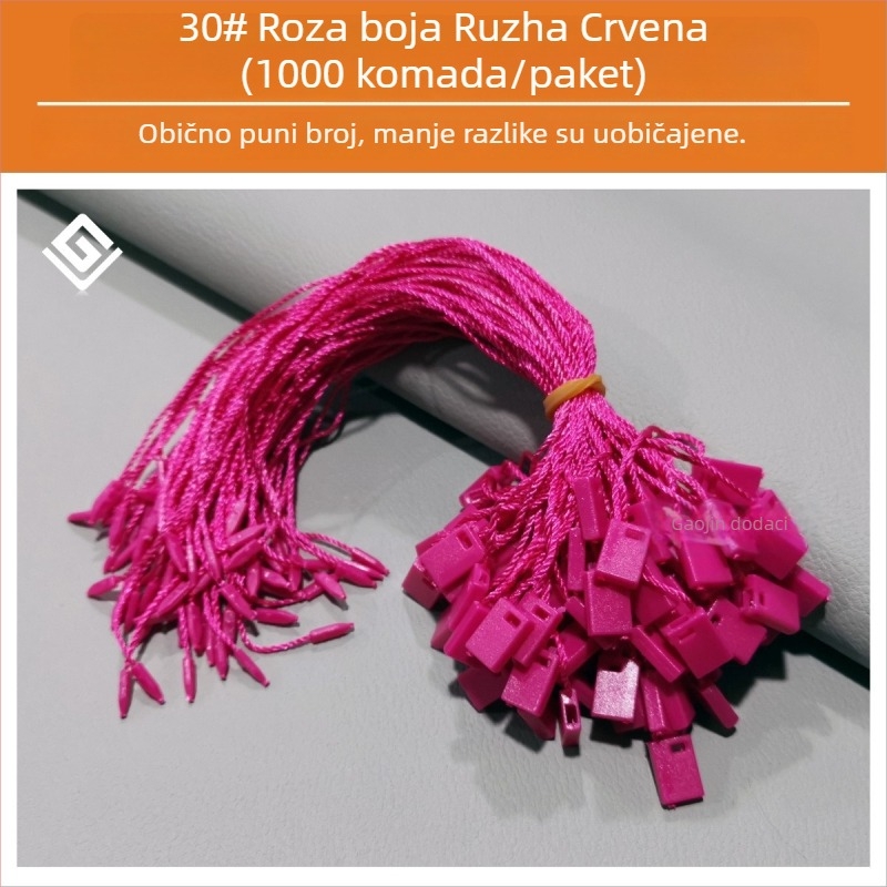 Etiketni konac Hengchang marka, glavni materijal: poliester vlakno, materijal kopče: plastika, primjena: obuće, kapa, torbe, odjeća, dodaci, kućni tekstil, igračke