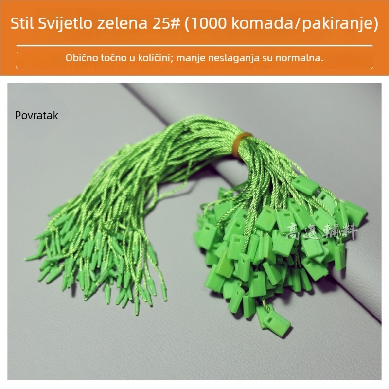 Etiketni konac Hengchang marka, glavni materijal: poliester vlakno, materijal kopče: plastika, primjena: obuće, kapa, torbe, odjeća, dodaci, kućni tekstil, igračke