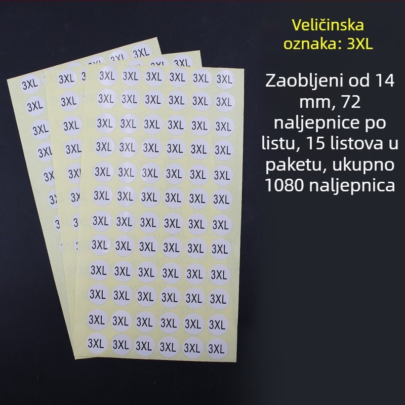 Kružna samoljepljiva naljepnica od bakra, izrez za tisak, ljepilo na bazi vode, dugotrajna toplinska otpornost 20