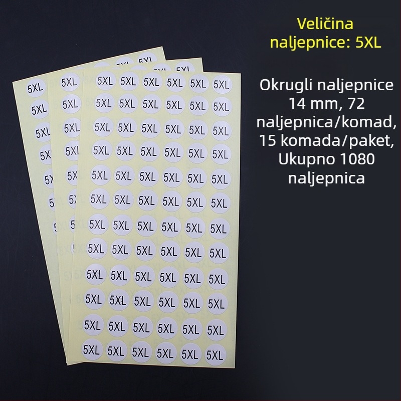 Kružna samoljepljiva naljepnica od bakra, izrez za tisak, ljepilo na bazi vode, dugotrajna toplinska otpornost 20