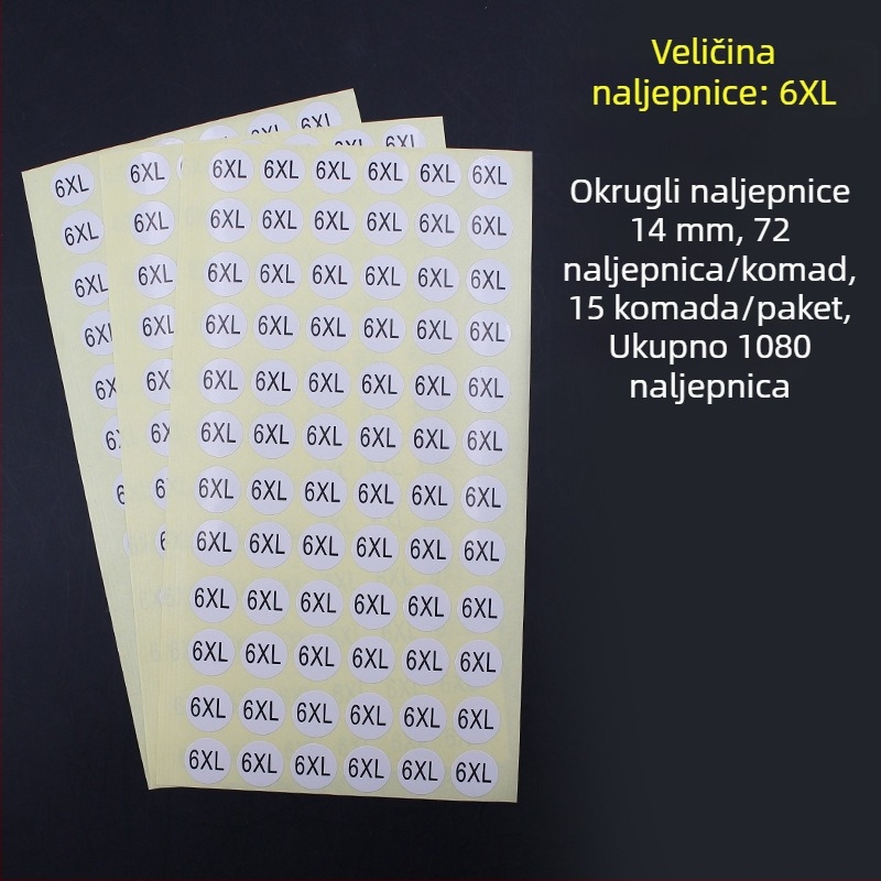 Kružna samoljepljiva naljepnica od bakra, izrez za tisak, ljepilo na bazi vode, dugotrajna toplinska otpornost 20