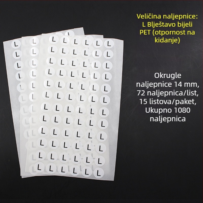 Kružna samoljepljiva naljepnica od bakra, izrez za tisak, ljepilo na bazi vode, dugotrajna toplinska otpornost 20