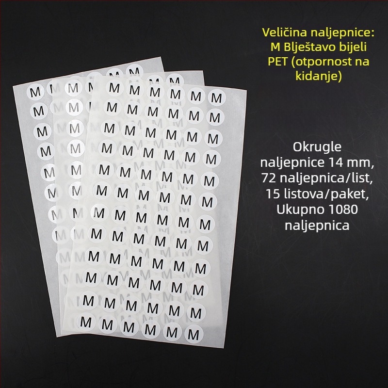 Kružna samoljepljiva naljepnica od bakra, izrez za tisak, ljepilo na bazi vode, dugotrajna toplinska otpornost 20