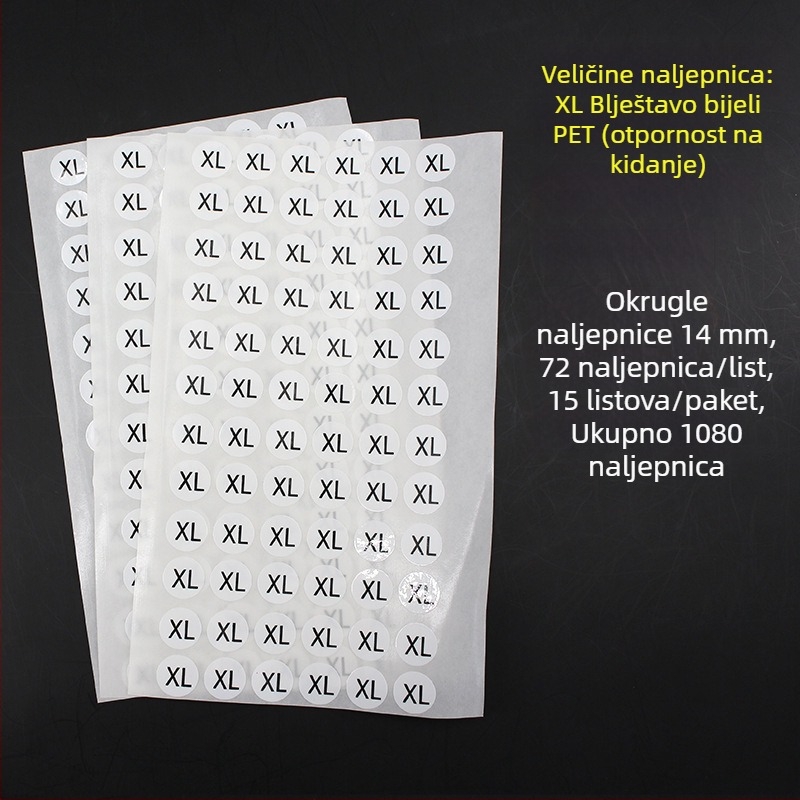 Kružna samoljepljiva naljepnica od bakra, izrez za tisak, ljepilo na bazi vode, dugotrajna toplinska otpornost 20