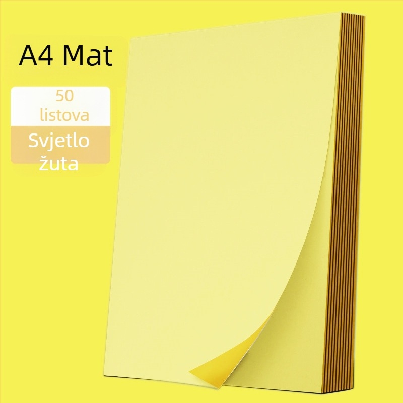 Pravokutni samoljepljivi papir za etikete za tisak, namijenjen ekspresnoj logistici, ljepilo na topljeno ljepilo, visoka čvrstoća na rastezanje, dobra rastezljivost, temperaturna otpornost do 35°C