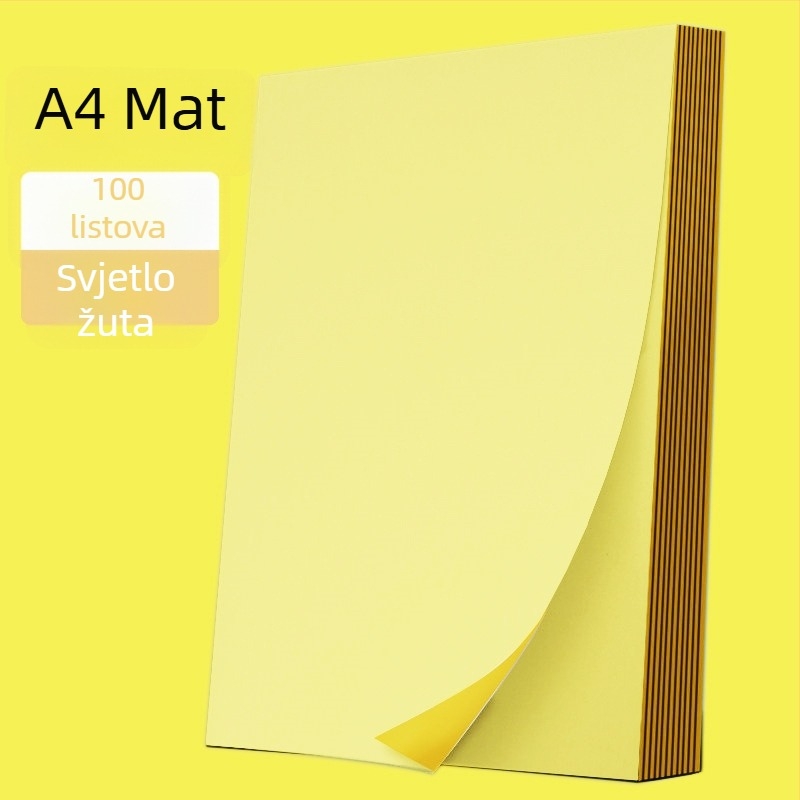 Pravokutni samoljepljivi papir za etikete za tisak, namijenjen ekspresnoj logistici, ljepilo na topljeno ljepilo, visoka čvrstoća na rastezanje, dobra rastezljivost, temperaturna otpornost do 35°C