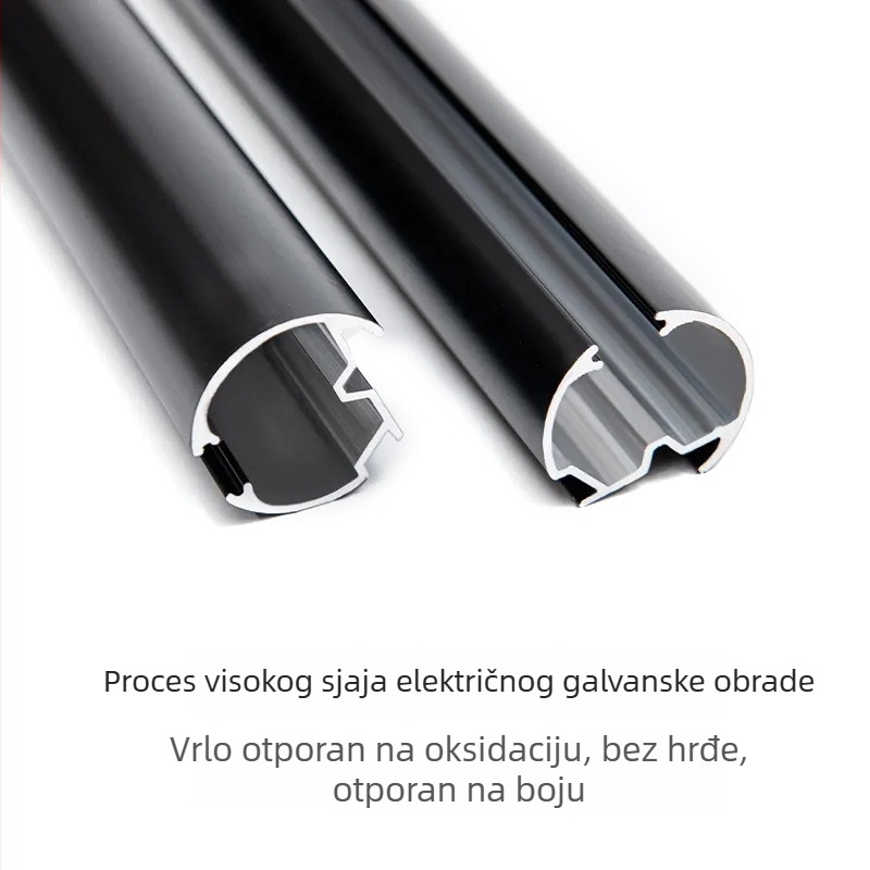 Aluminijska zavjesna šipka s tračnicom, bočno i gornje postavljanje, jednostruka i dvostruka šipka, prilagodljivo, moderan nordijski stil