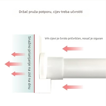 Vješalna šipka za odjeću – Dingxin, PVC materijal, moderan i jednostavan stil, nije prilagodljivo