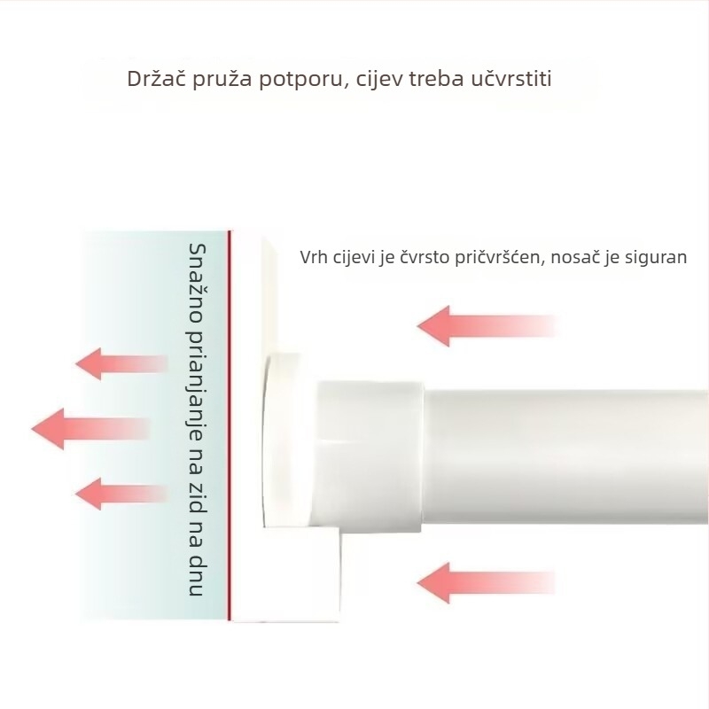 Vješalna šipka za odjeću – Dingxin, PVC materijal, moderan i jednostavan stil, nije prilagodljivo