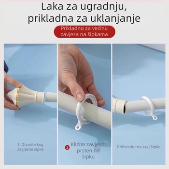 Okruglice za zavjese za vješanje – Nano vertikalni materijal, Neck Strength branda, moderan stil