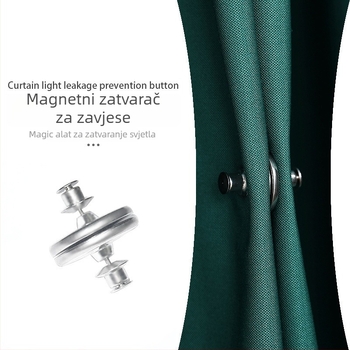 Zavjesna kopča s jakim magnetskim zatvaranjem, višekratna upotreba, aluminijska legura, uklonjivo magnetsko zatvaranje, sprječava propuštanje svjetla