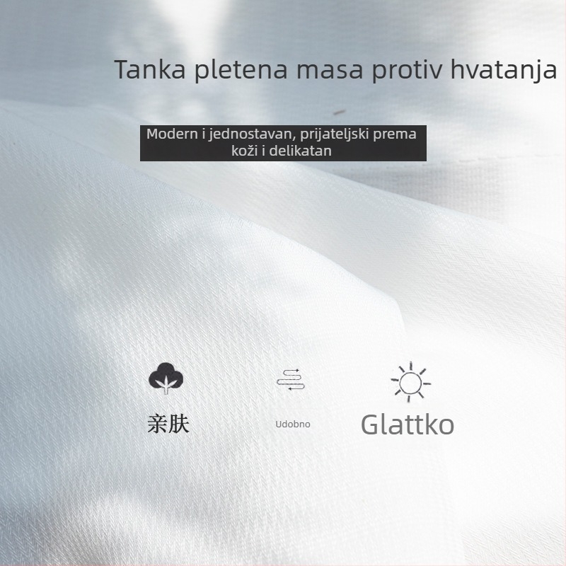 Poliesterske Jacquard zavjese s djelomičnim sjenčenjem (40-70%), jednobojni uzorak, moderni stil, spremne za montažu za spavaću sobu